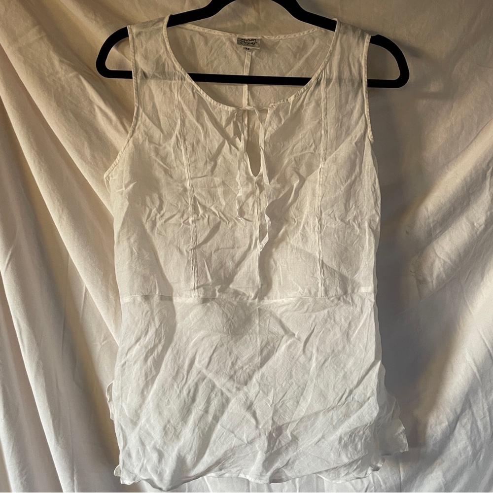 White linen top